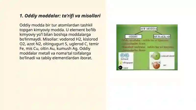 Oddiy va murakkab moddalar 3