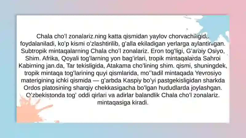 Cho'l va chala choʻl zonalari tuproqlari 3