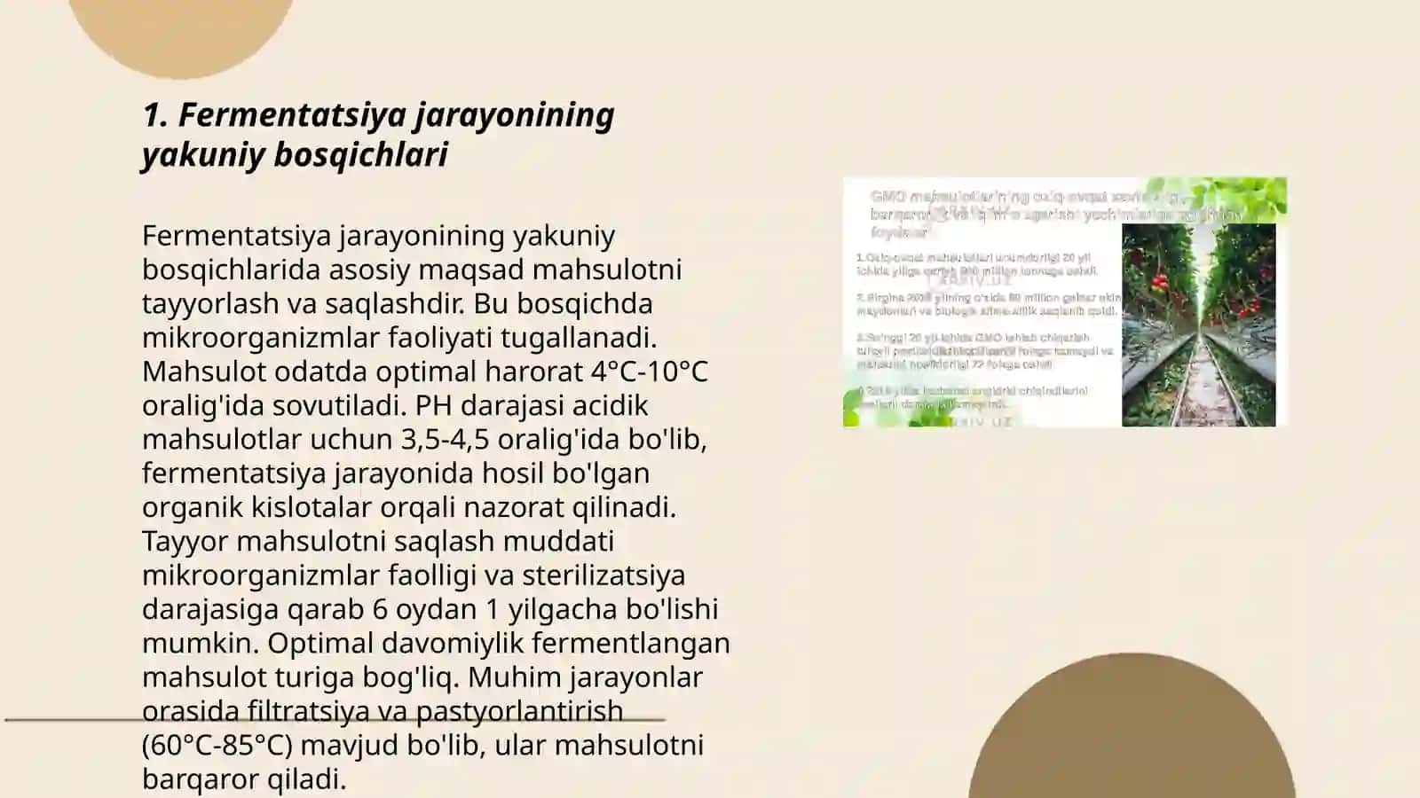 Biotexnologik jarayonlar mahsulotlarini olishning yakuniy bosqichlari 3