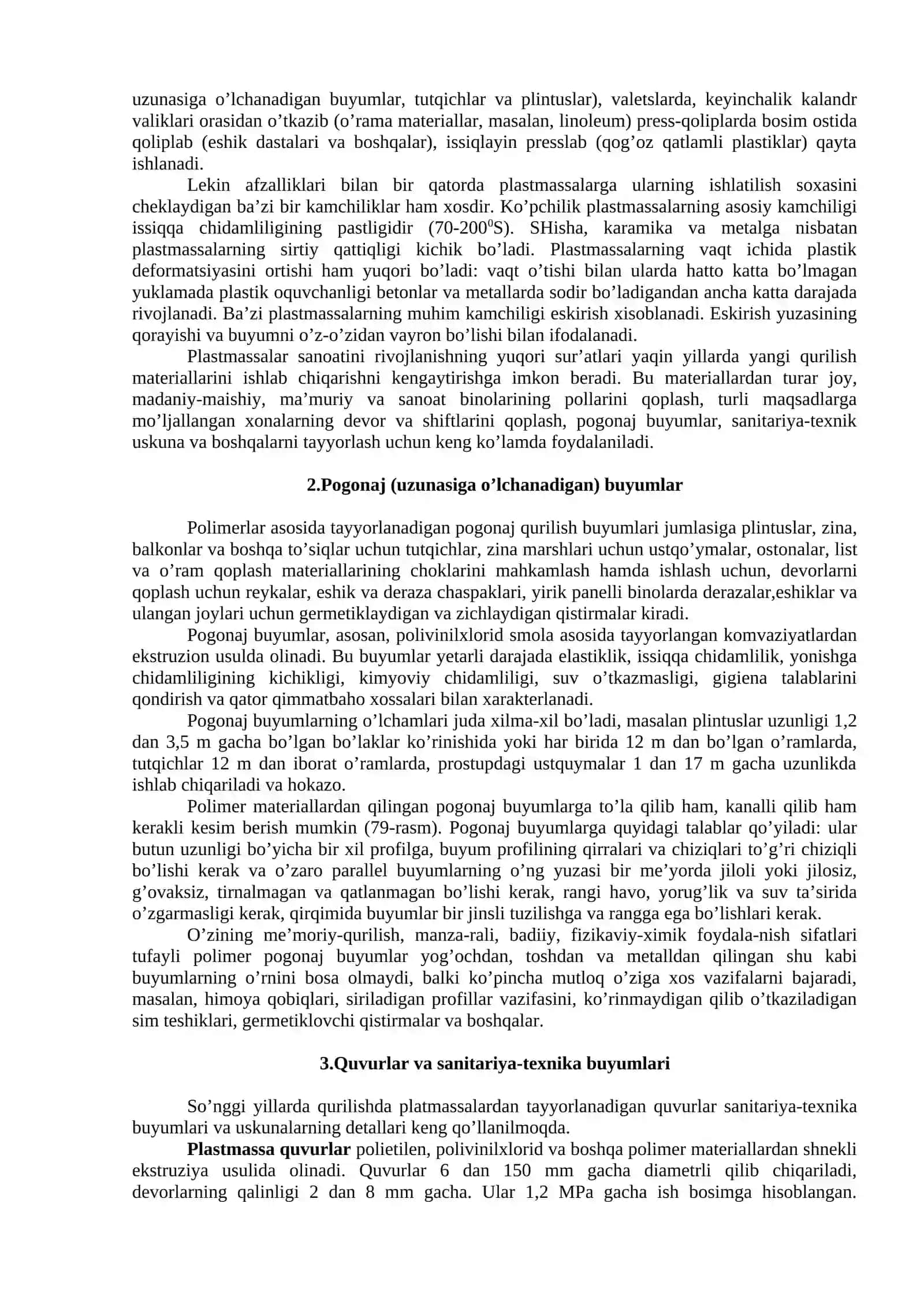 Plastmassa Materiallari va Buylari 3