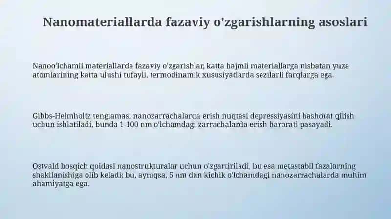 Nanotexnalogiyada tarkibiy va fazaviy o‘zgarishlar 3