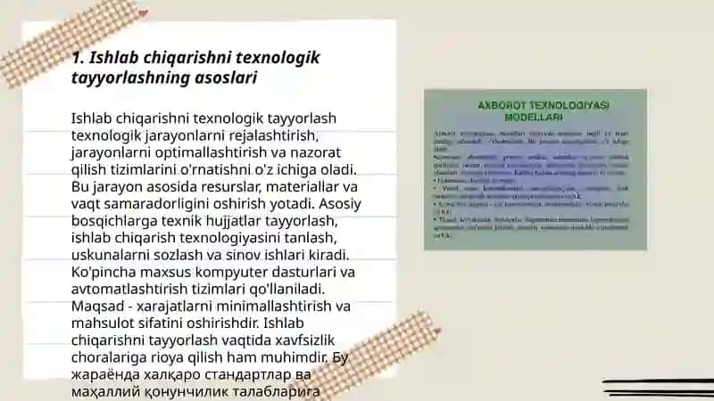 Ishlab chiqarishni texnologik tayyorlashning yagona tizim atandartlari 3