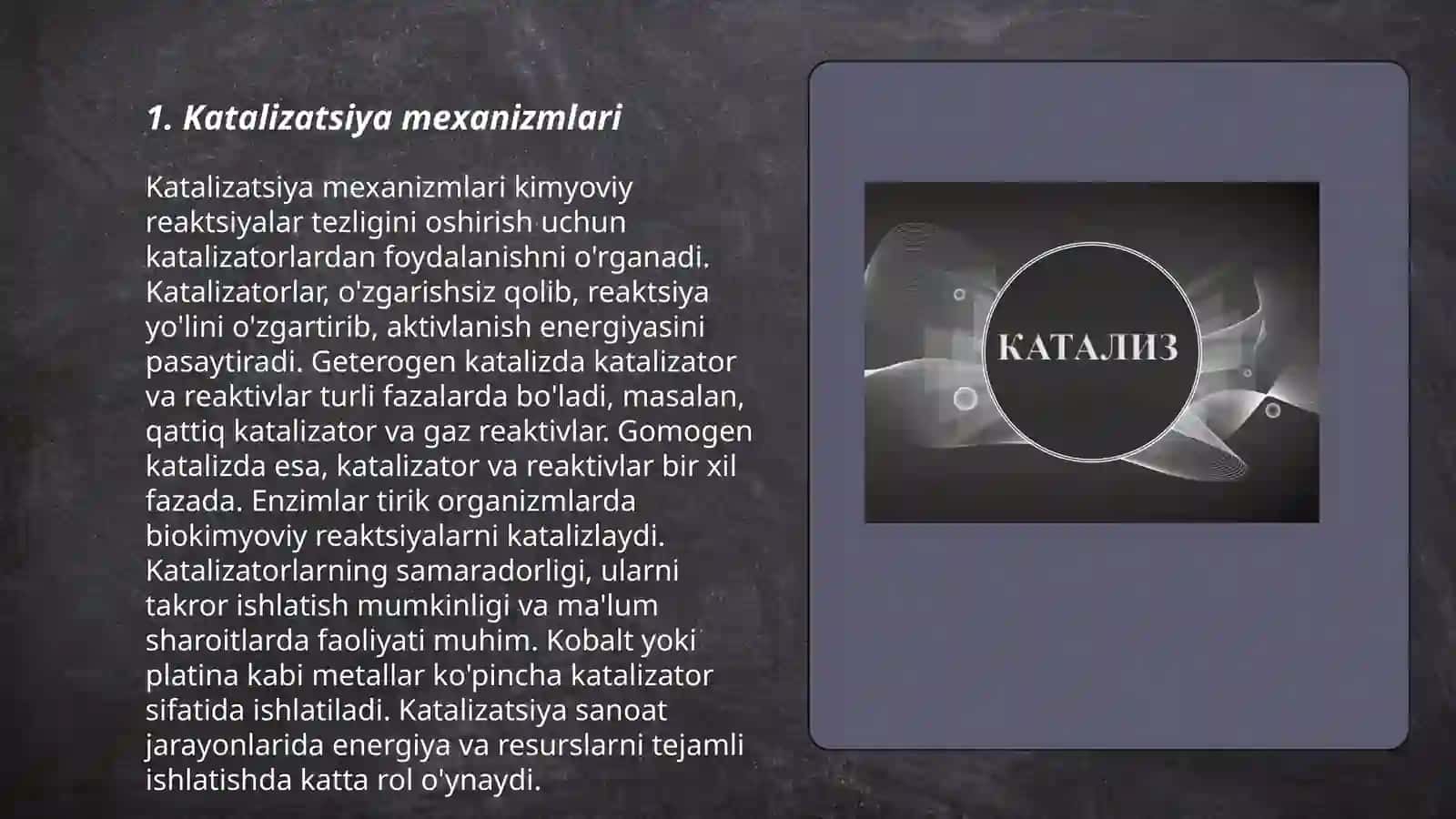 Kataliz nazariyalari 3