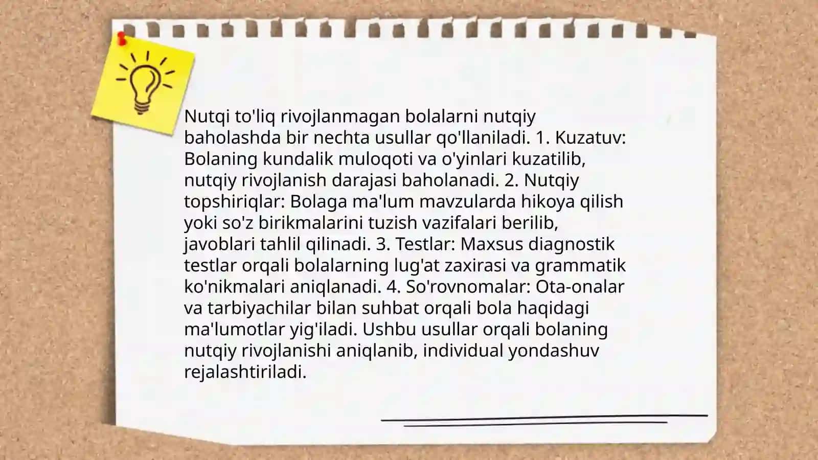 Nutqi tòliq rivojlanmagan bolalar nutqni tekshirish 3