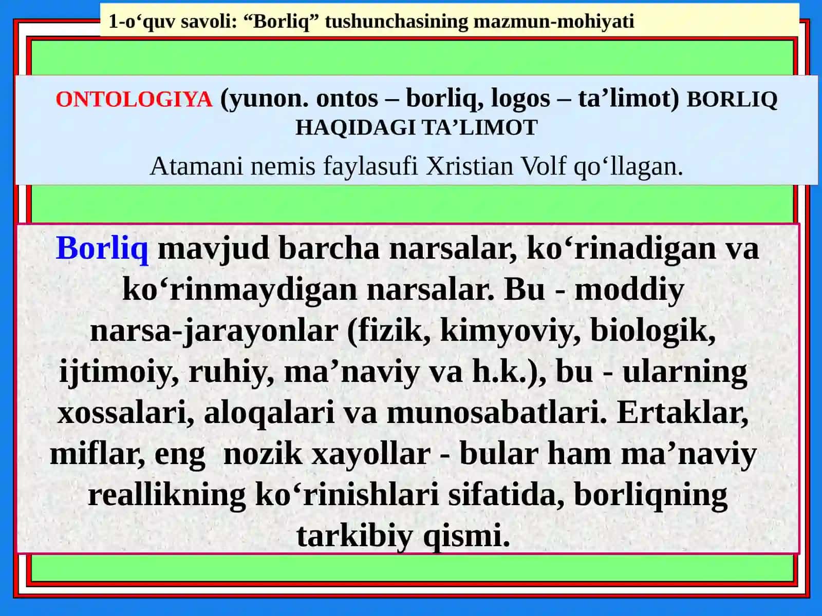 Borliq-Falsafasi (Ontologiya-Fundamental Kategoriya) 3