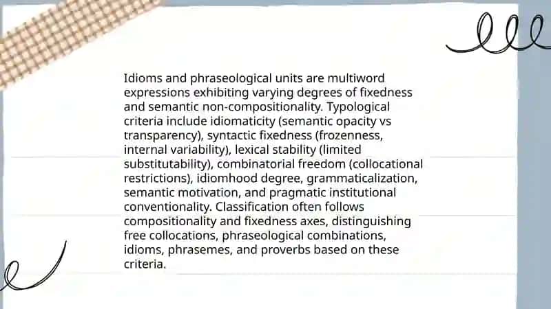 Idioms and phraseological units: typological features 3