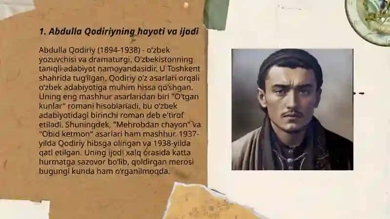 Abdulla Qodiriy "Mehrobdan Chayon" asari 3