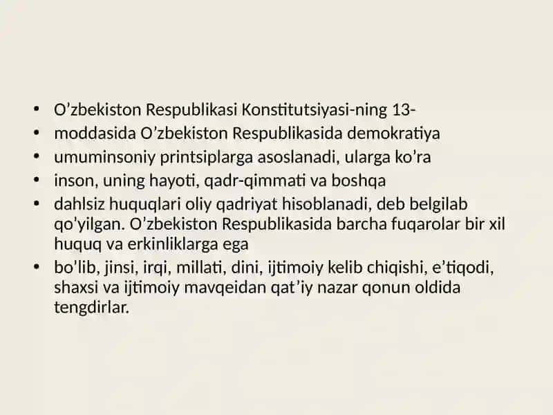 O’ZBEKISTONDA INSON HUQUQLARI VA ERKINLIKLARI KAFOLATI. SUD HOKIMIYATI 3