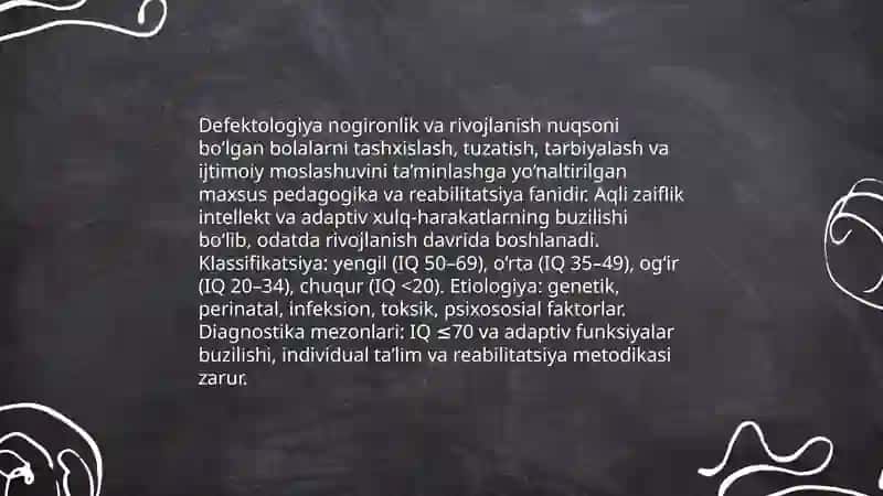 Defektologiya. Aqli zaif bolalar bilan ishlash metodikasi. 3