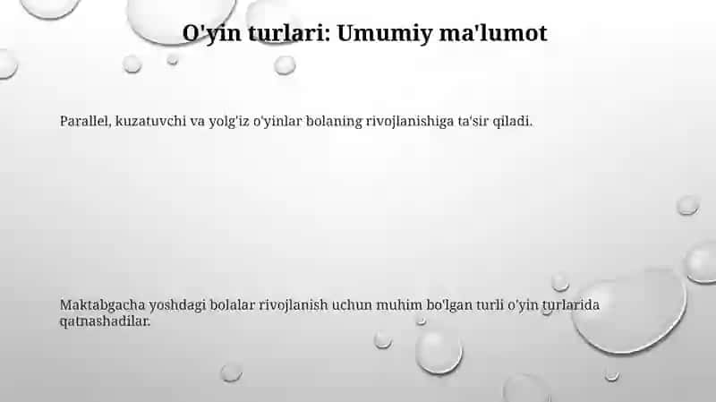 Maktabgacha talim tashkilotida oʻyin va uning turlari 3