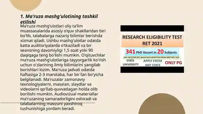 Ma'ruzalar Tashkiliyot 3