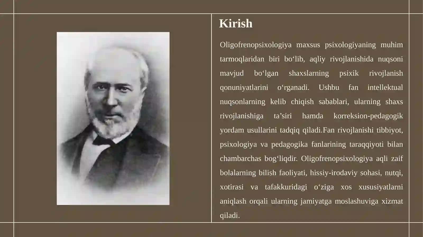 Oligofreno psixologiya fanining rivojlanish tarixi 3