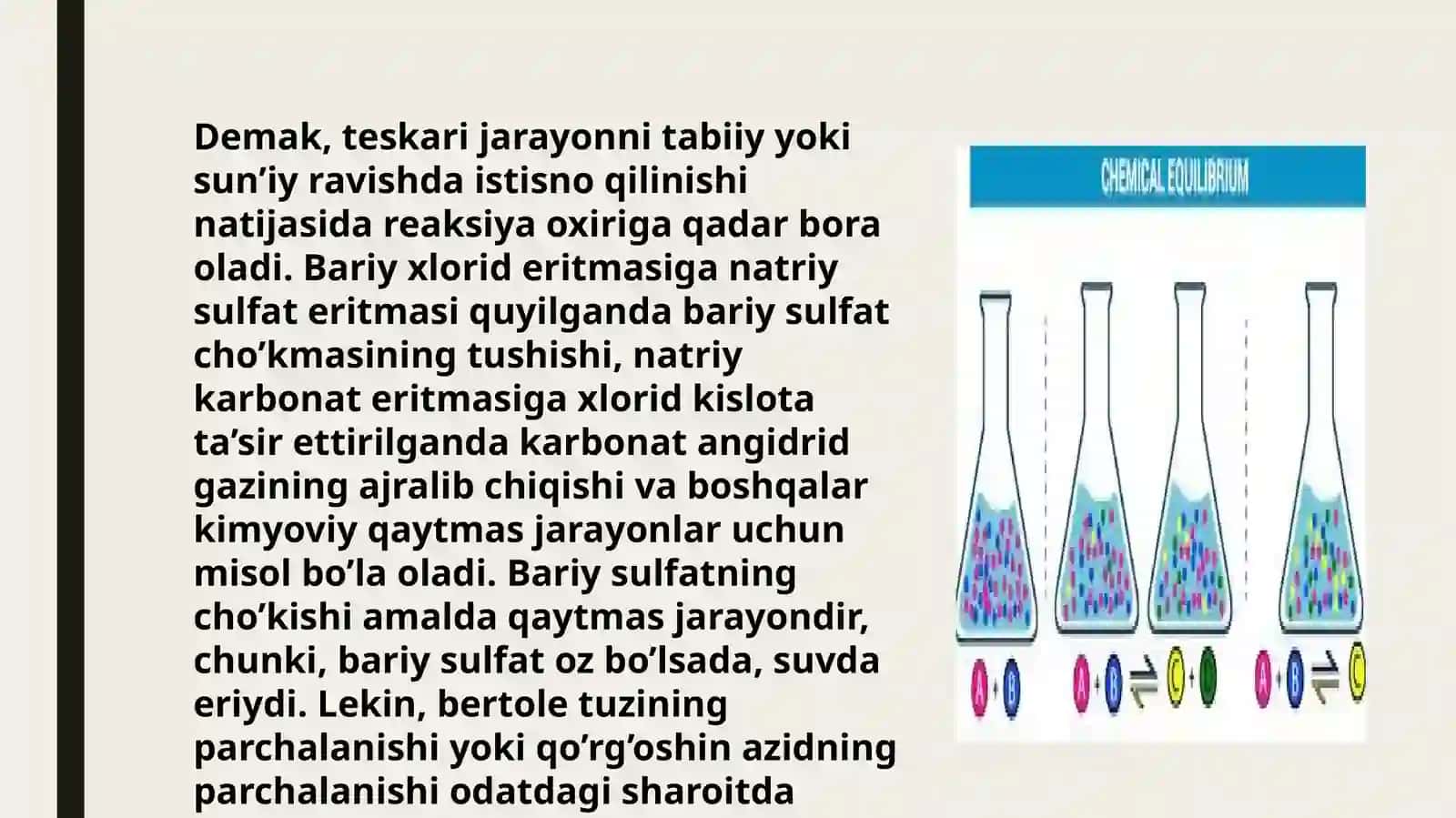 Kimyoviymuvozanat va uning siljishi gata’siretuvchi omillar 3