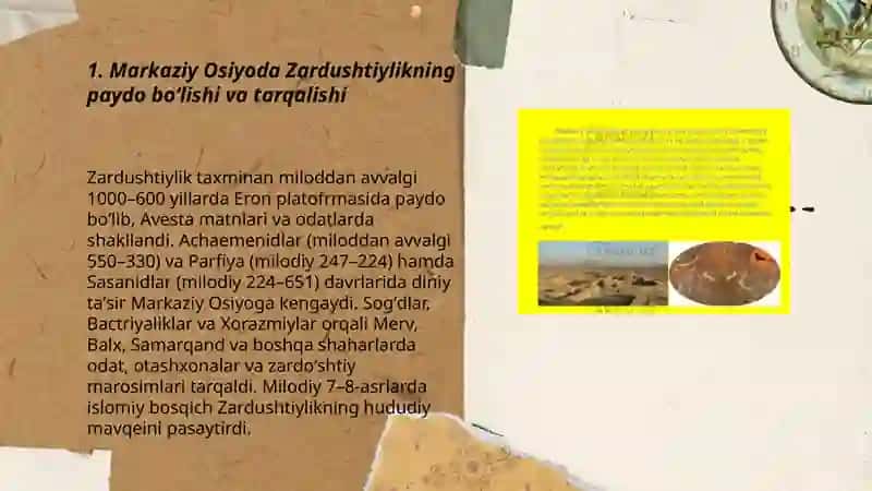 Markaziy osiyo tarixida Zardushtiylikning oʻrni 3