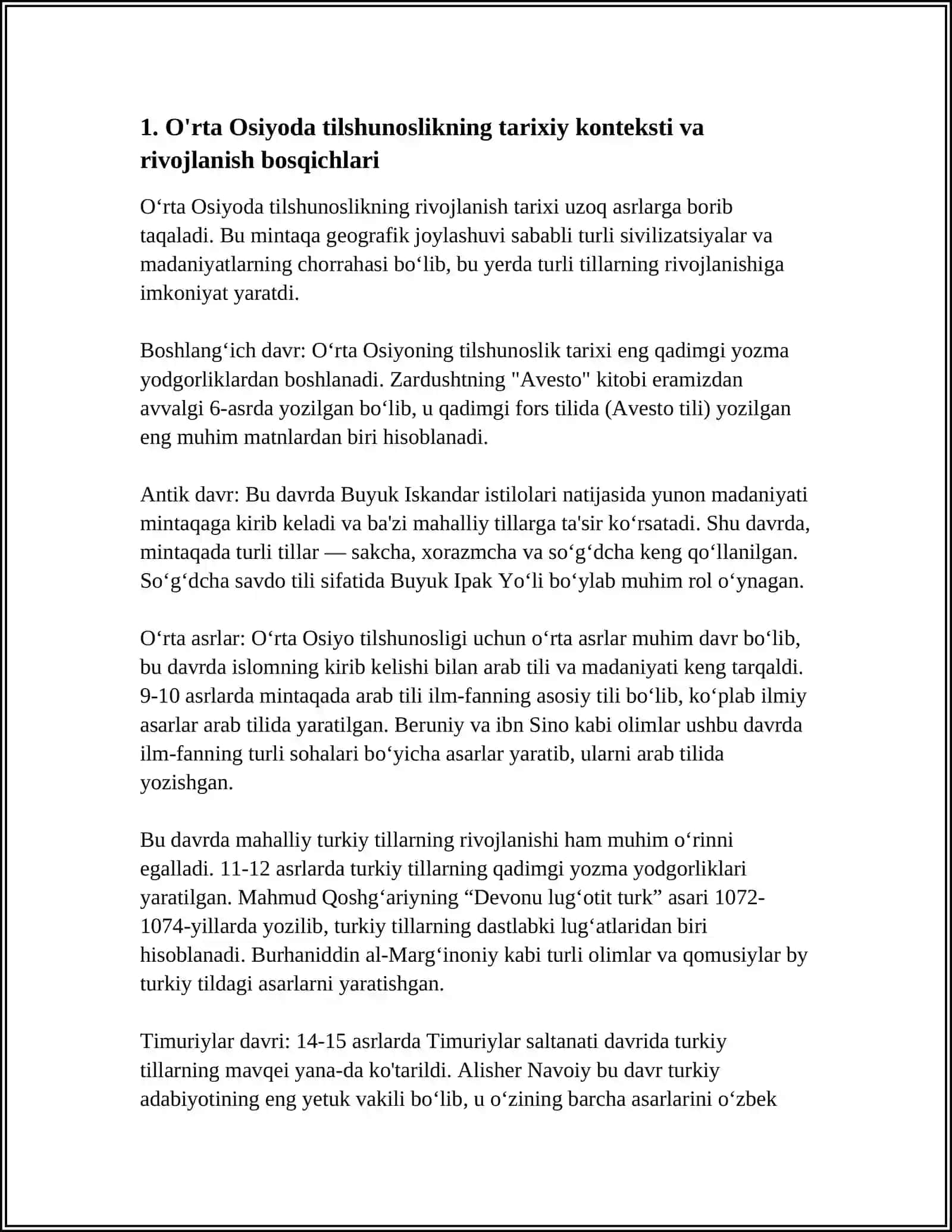 O'rta Osiyoda tilshunoslikning rivojlanishi 3