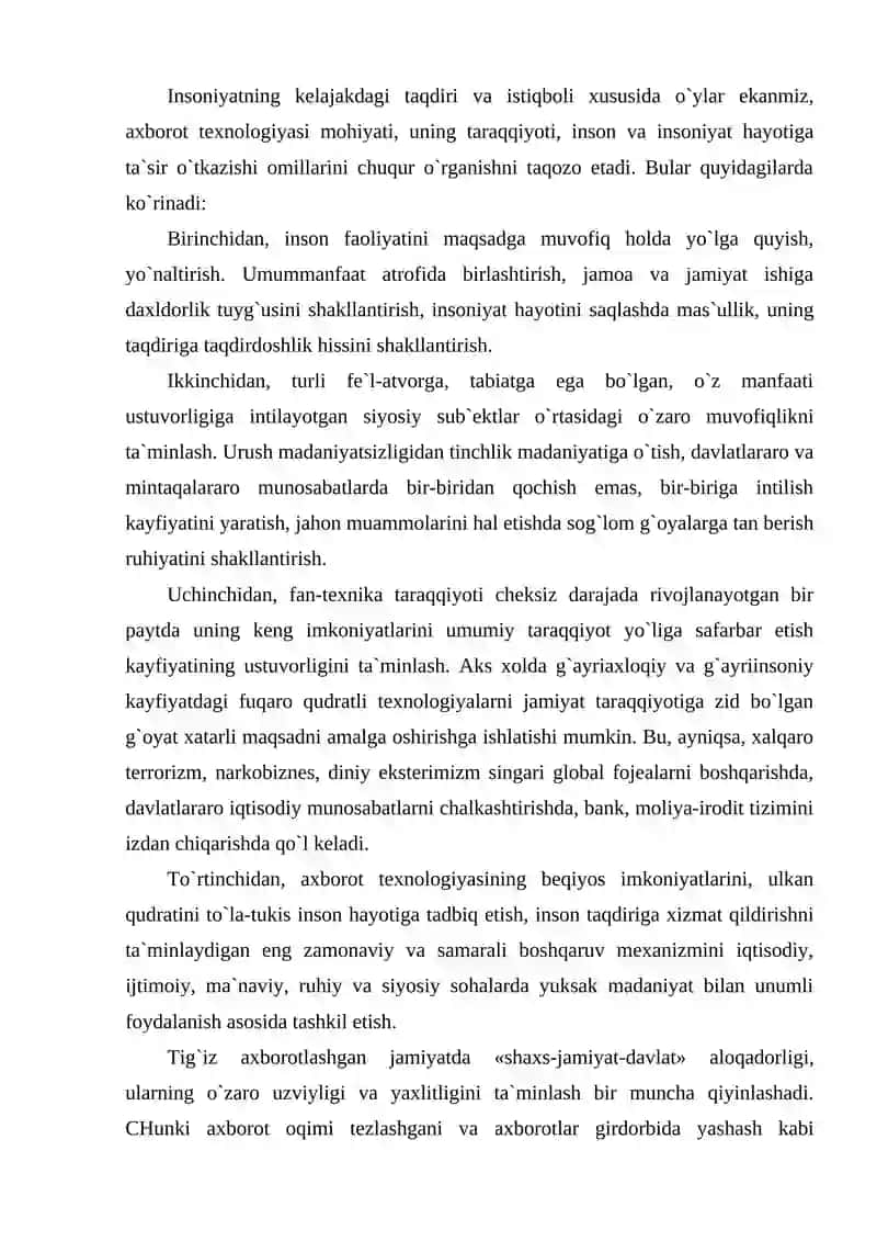 Axborot sohasining rivojlanish tendentsiyasi 3