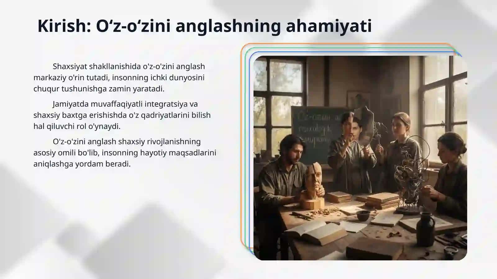 Oʻz-oʻzini anglash psixologik muammo 3