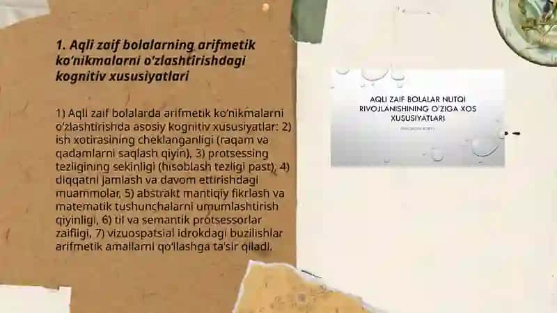 Aqli zaif bolalarning arifmetik va geometrik materiallarni oʻzlashtirish xususiyatlari 3