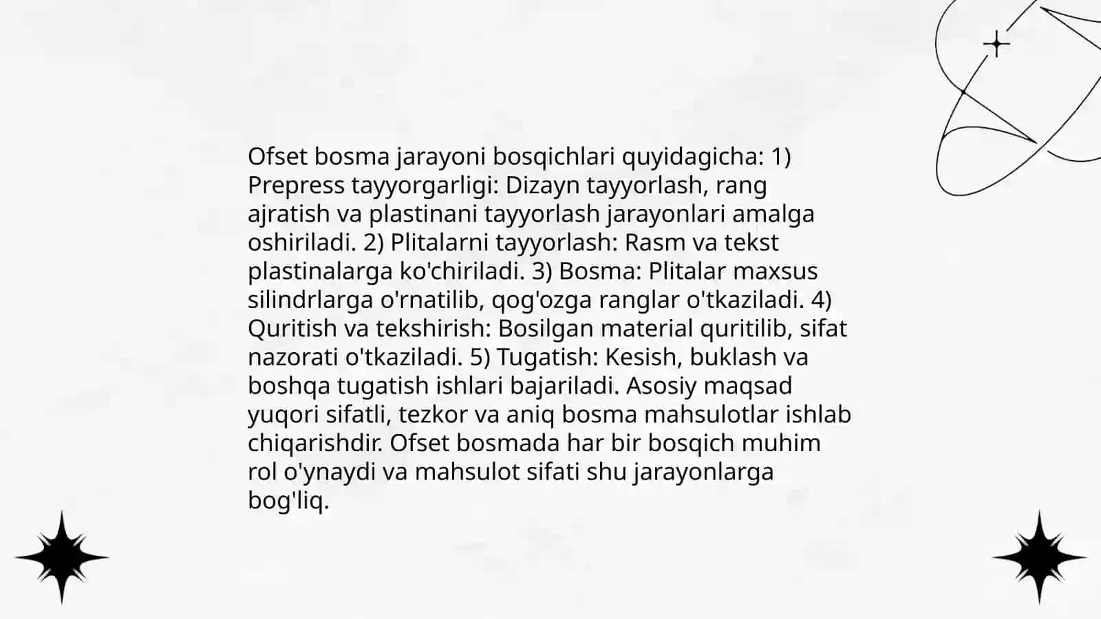 Ofset bosma tayyorlash jarayonlarining avtomatlashtirilishi va zamonaviy texnologiyalardan foydalanish 3
