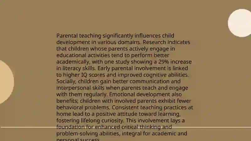 Are parents best teachers? 3