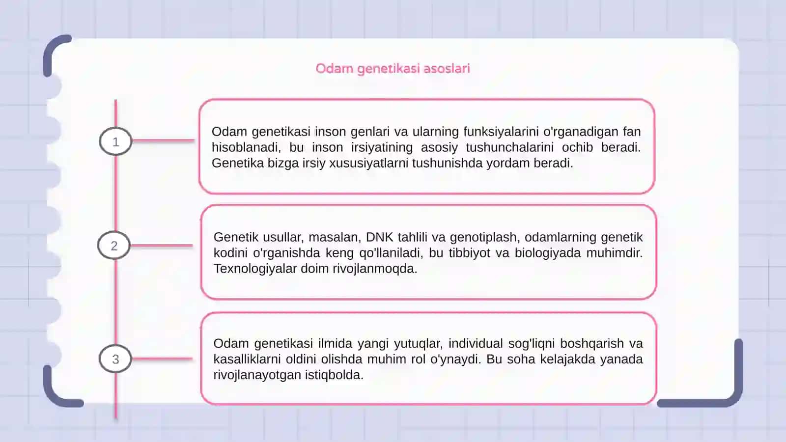 Odam genetikasi va oʼrganish usullari 3