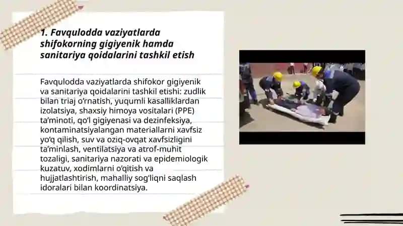 Favqulotda vaziyatlar va halokatlarda shifokor ishining gigiyenik 3