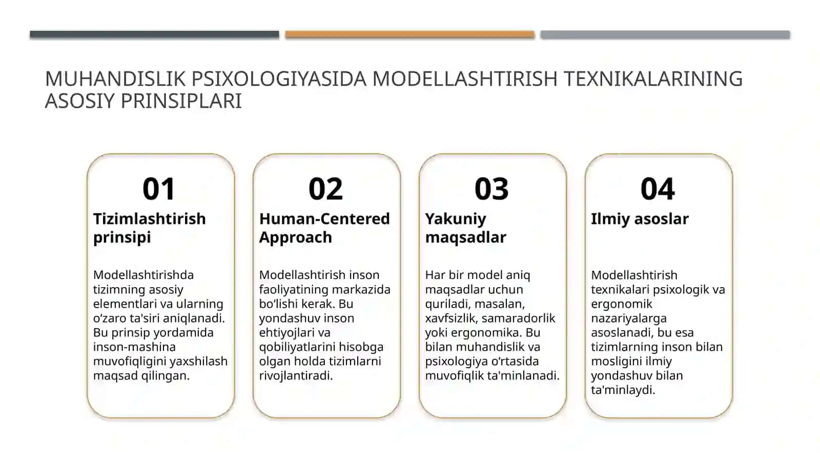 Muhandislik psixologiyasida modellashtirish metodlari 3