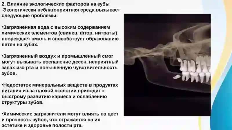 Влияние экологии на состояние зубов 3