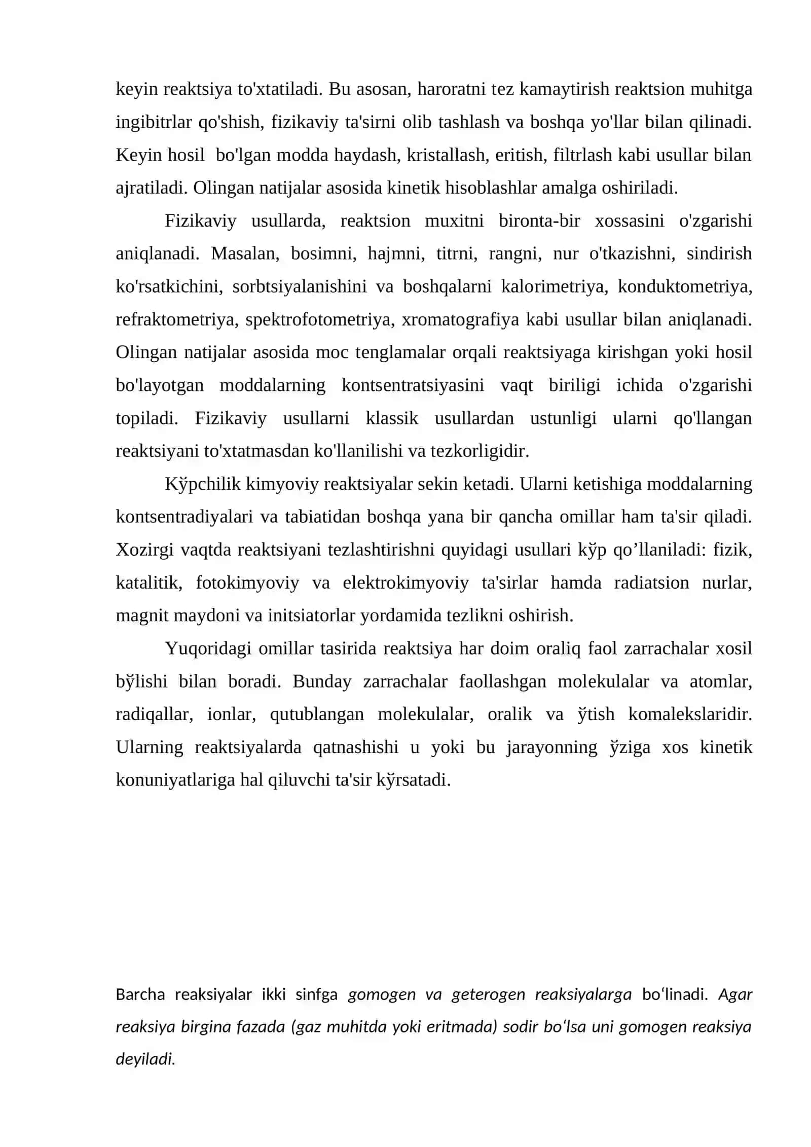 Kimyo-texnalogiya fakulteti Kimyo yo’nalishi 201- guruhi 3
