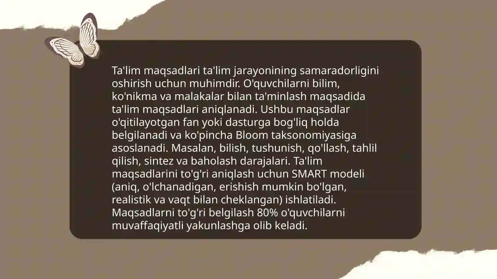 Ta'lim olish jarayonini rejalashtirish va samarali tashkillashtirish 3