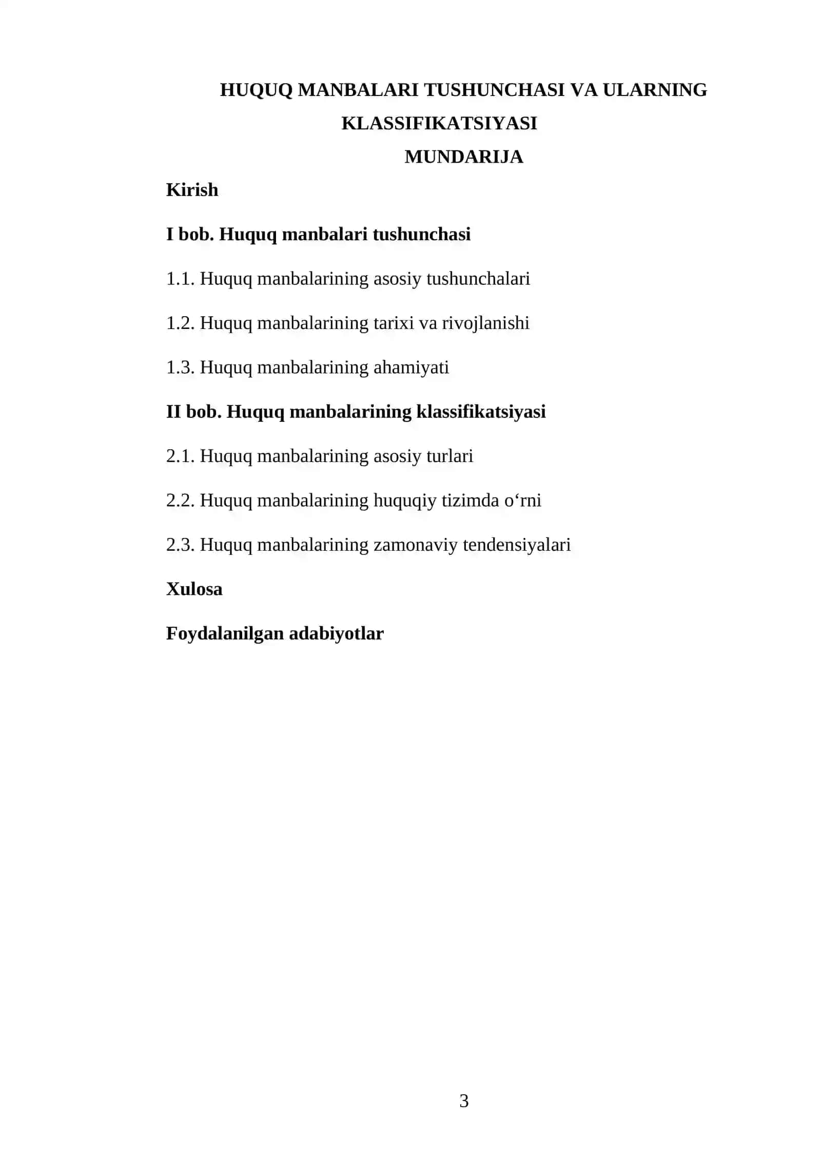 Huquq Manbalari Tushunchasi va Ularning Klassifikatsiyasi 3