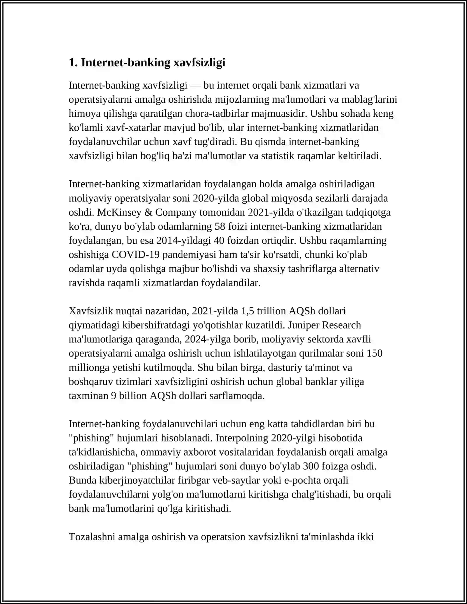 INTERNET-BANKING, INTERNET SAVDO, INTERNET-SUGʻURTA, INTERNET MARKETING 3
