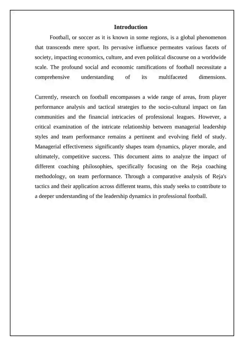 Football: Challenges and Opportunities 3
