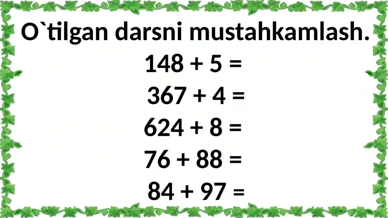 1000 ichidasonlarni qo`shish usullari 3