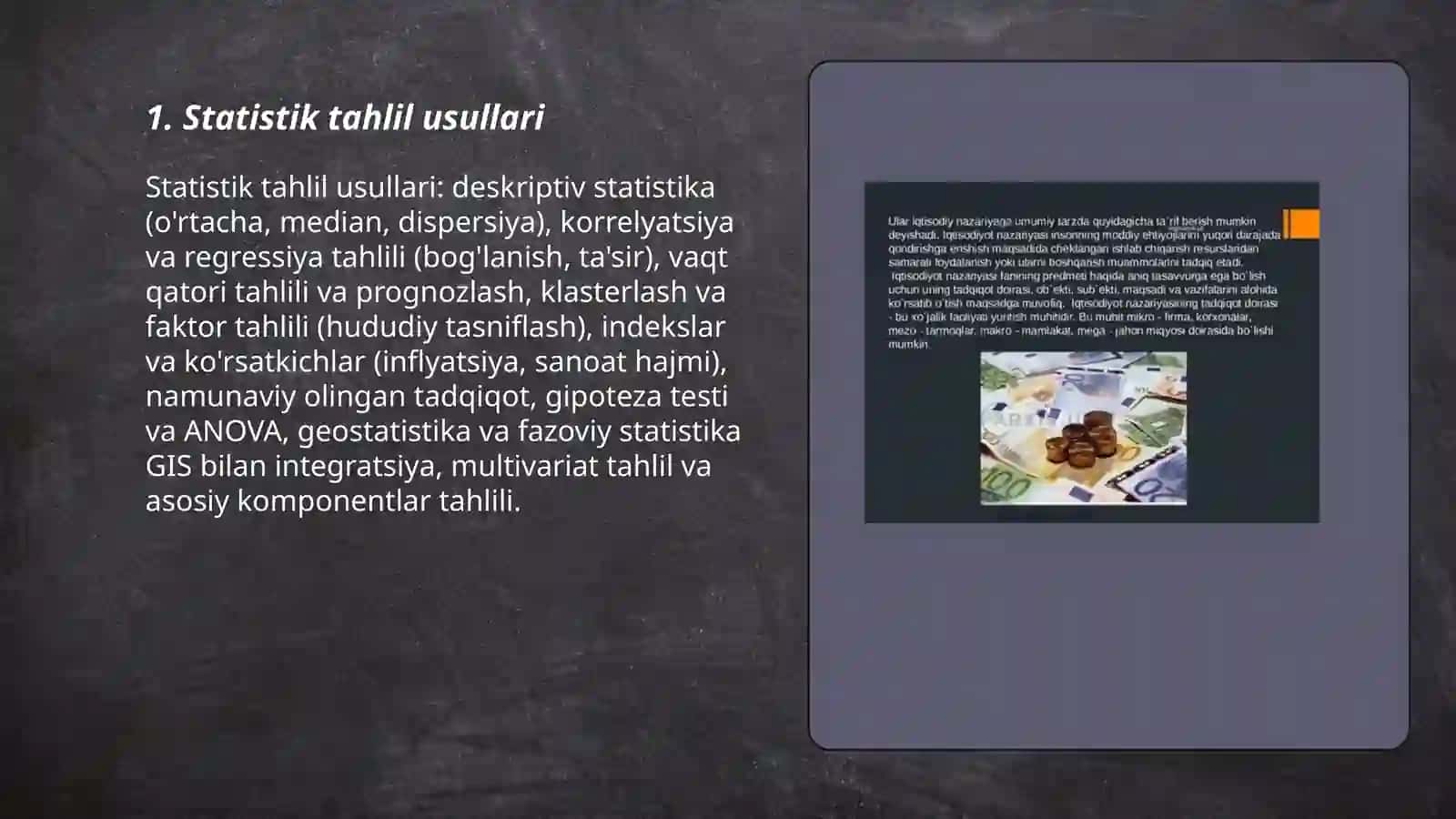 Asosiy iqtisodiy va ijtimoiy geografiyaga xizmat qiluvchi metodlar 3