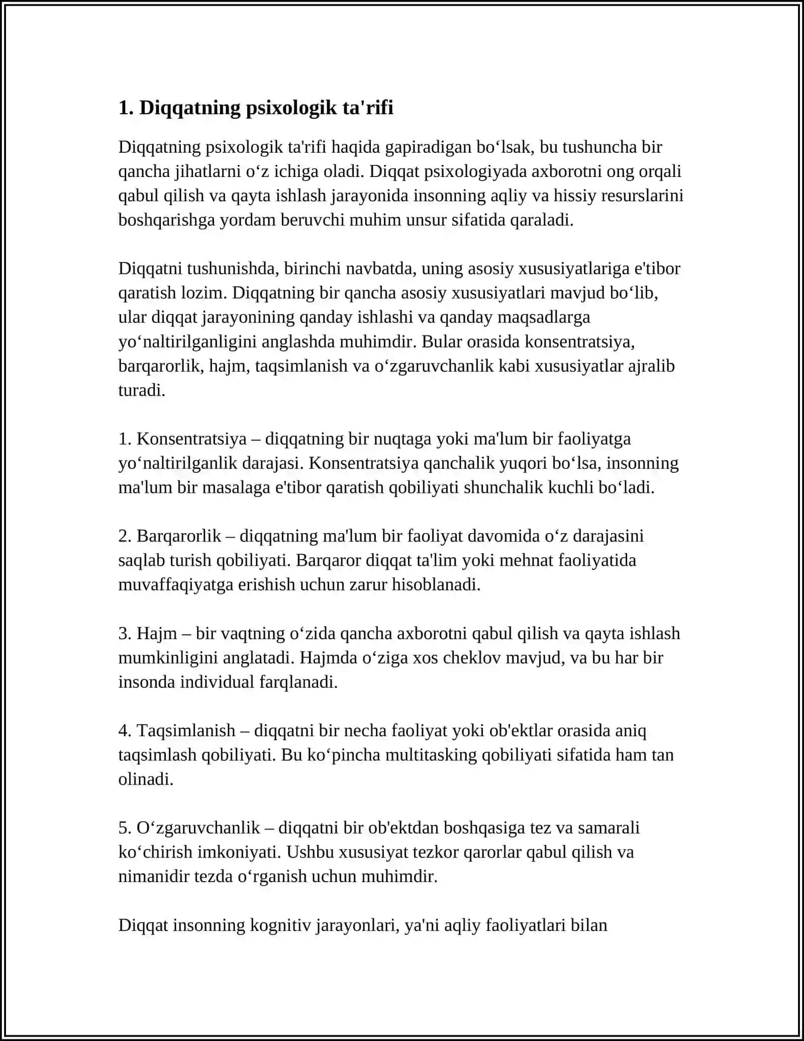 DIQQAT TURLARI VA UNING XUSUSIYATLARI 3