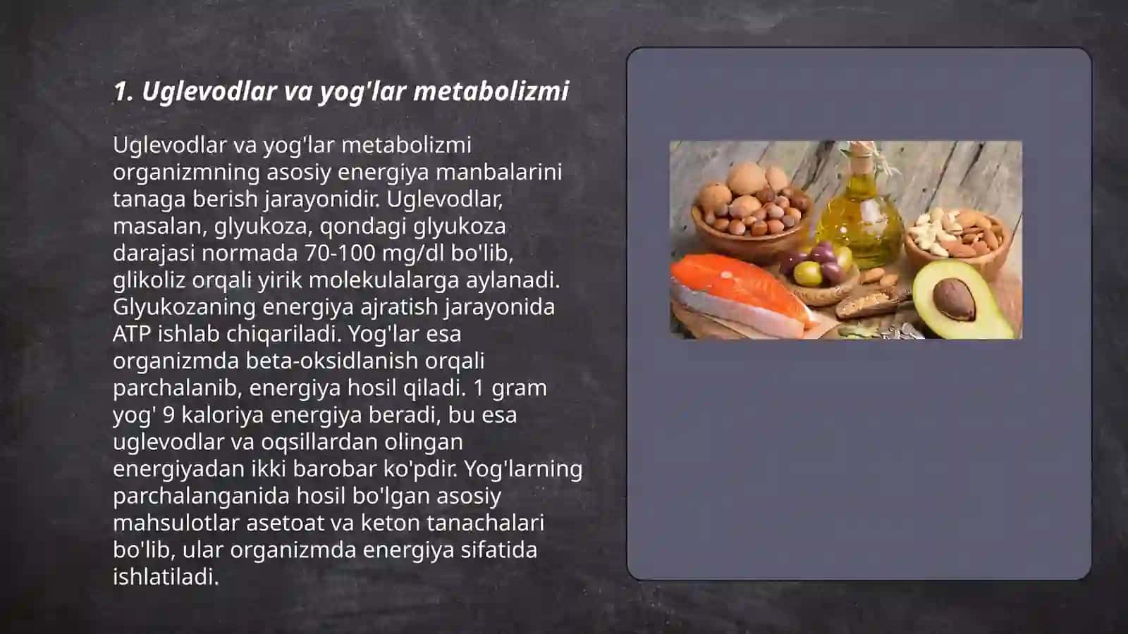 Uglevodlar,yog'lar va aminokislotalar almashinuvi o'rtasidagi bog'liqlik 3