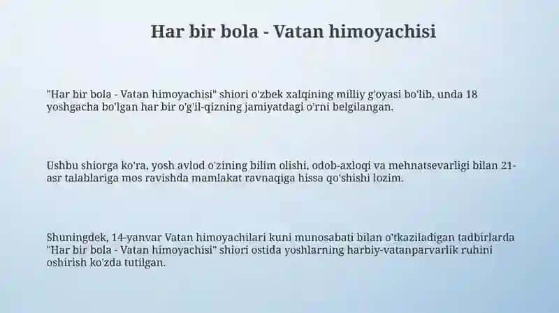 HarbirfarzandVatanhimoyachisi 3
