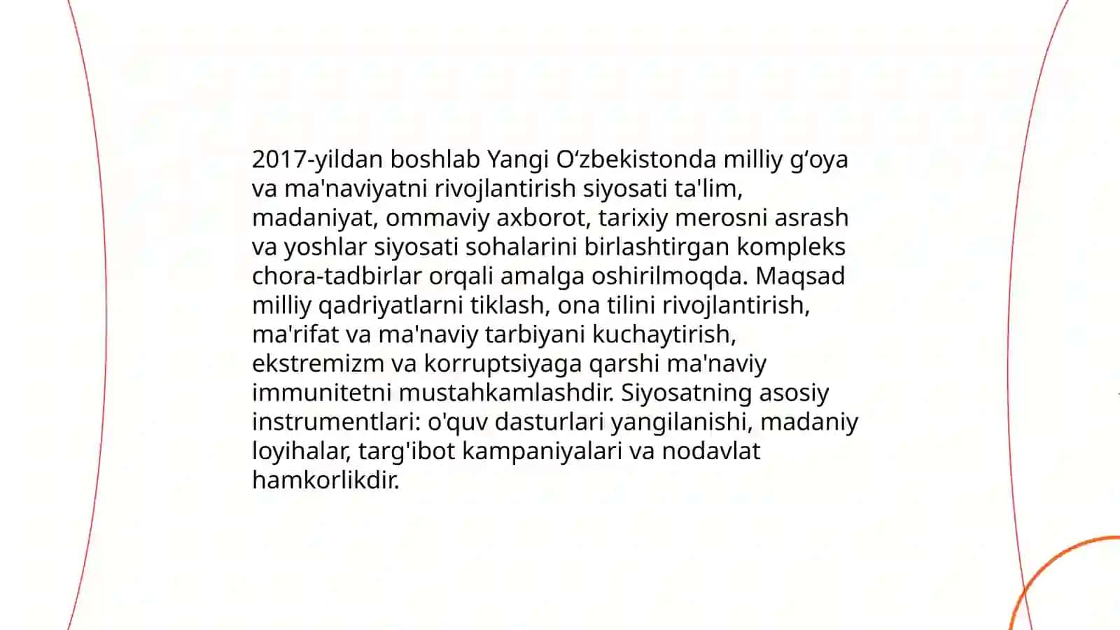 Yangi Oʻzbekistonda amalga oshirilayotgan ma'naviy oʻzgarishlar 3