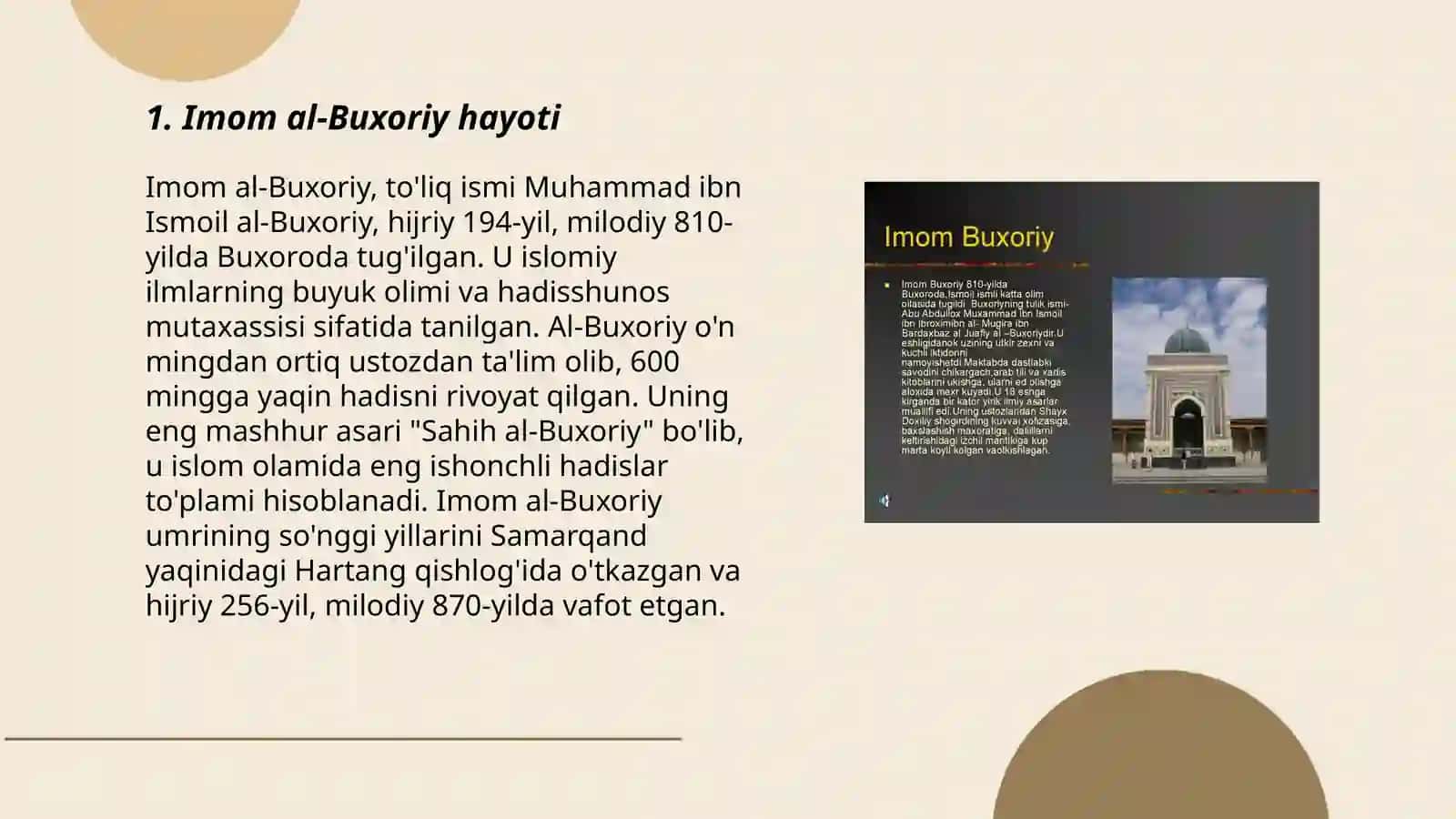 Imom al-Buxoriy haqida 3