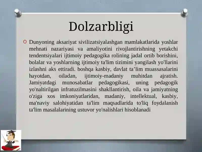 Yunogogika faniga kirish. Obekt, vazifa va maqsadlari 3
