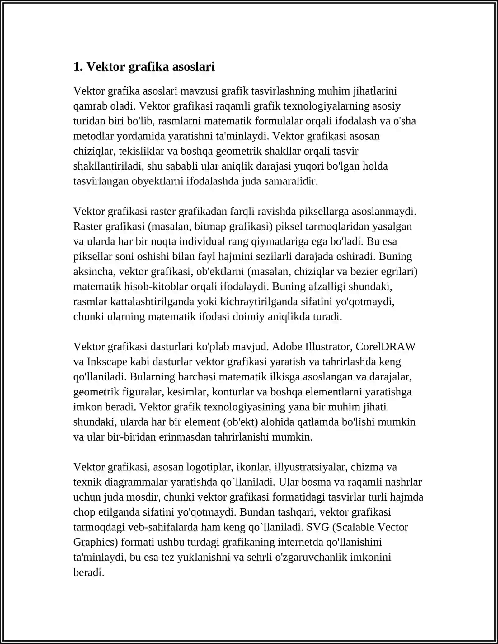 GRAFIKLI MALUMOTLARNI KOMPYUTERDA TASVIRLASH PRINSIPLARI 3