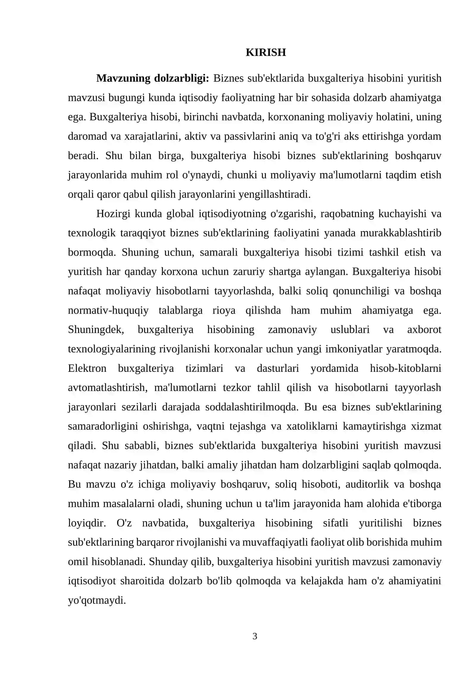 BIZNES SUB`EKTLARIDA BUXGALTERIYA HISOBINI YURITISH 3
