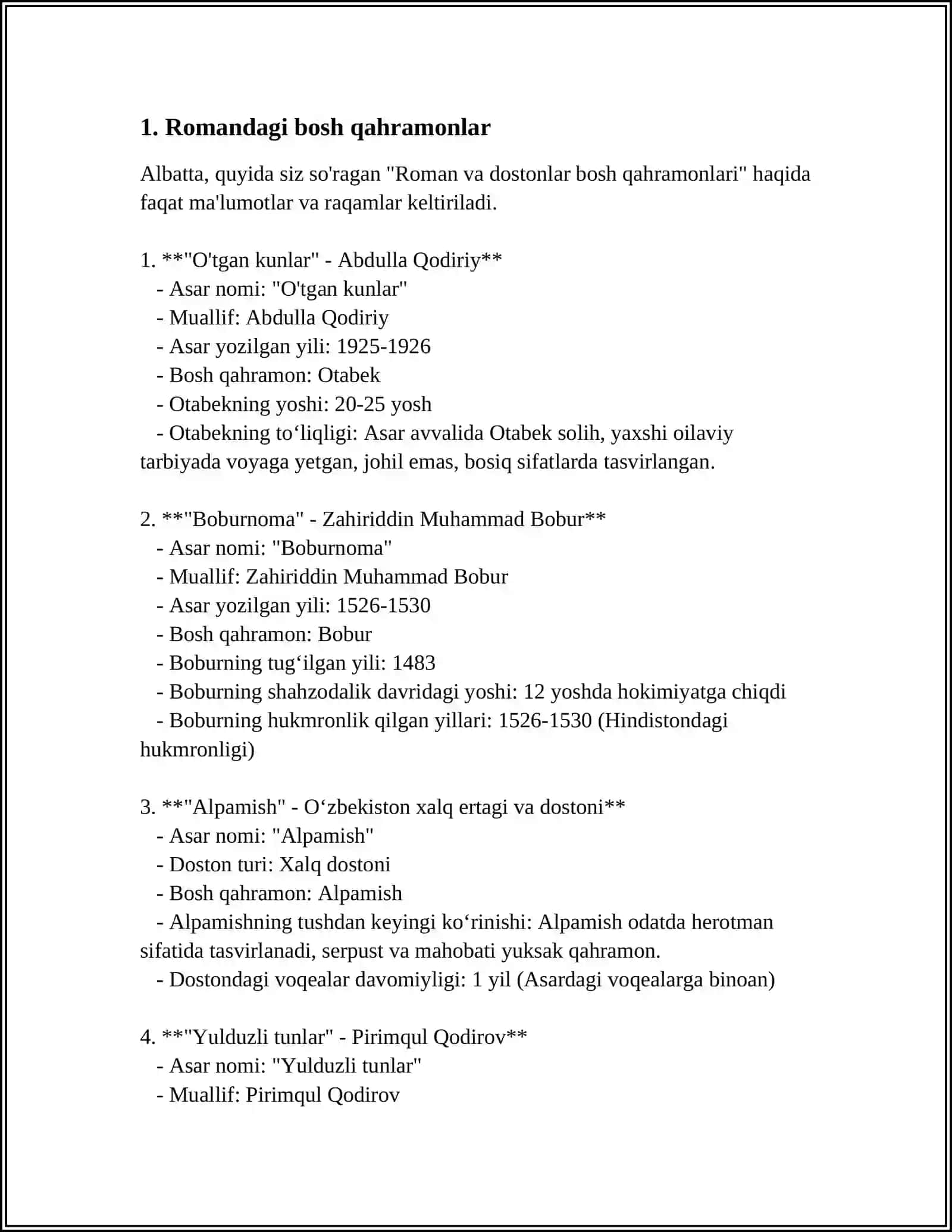 PRIMQUL QODIROVNING "YULDUZLI TUNLAR" ROMANI 3