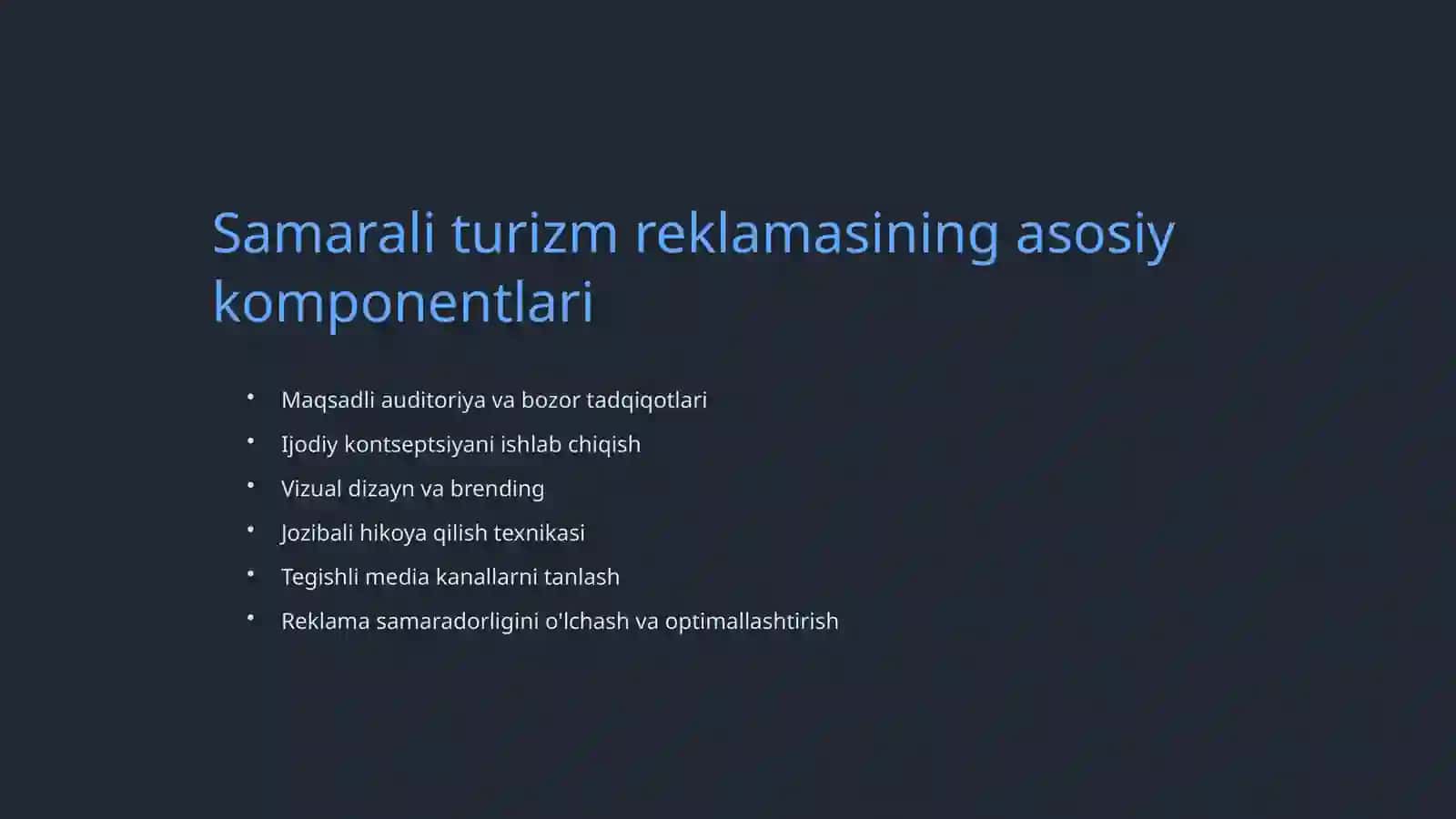 Turizmda reklama va uning yaratilish jarayoni 3