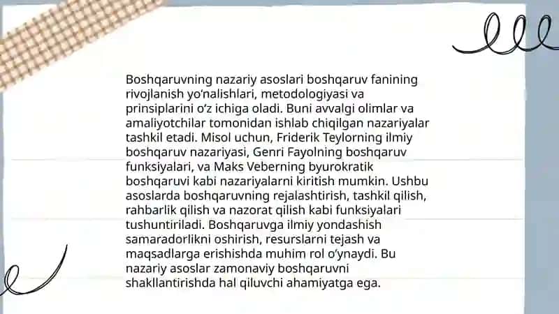 Boshqaruvning nazariy asoslari 3