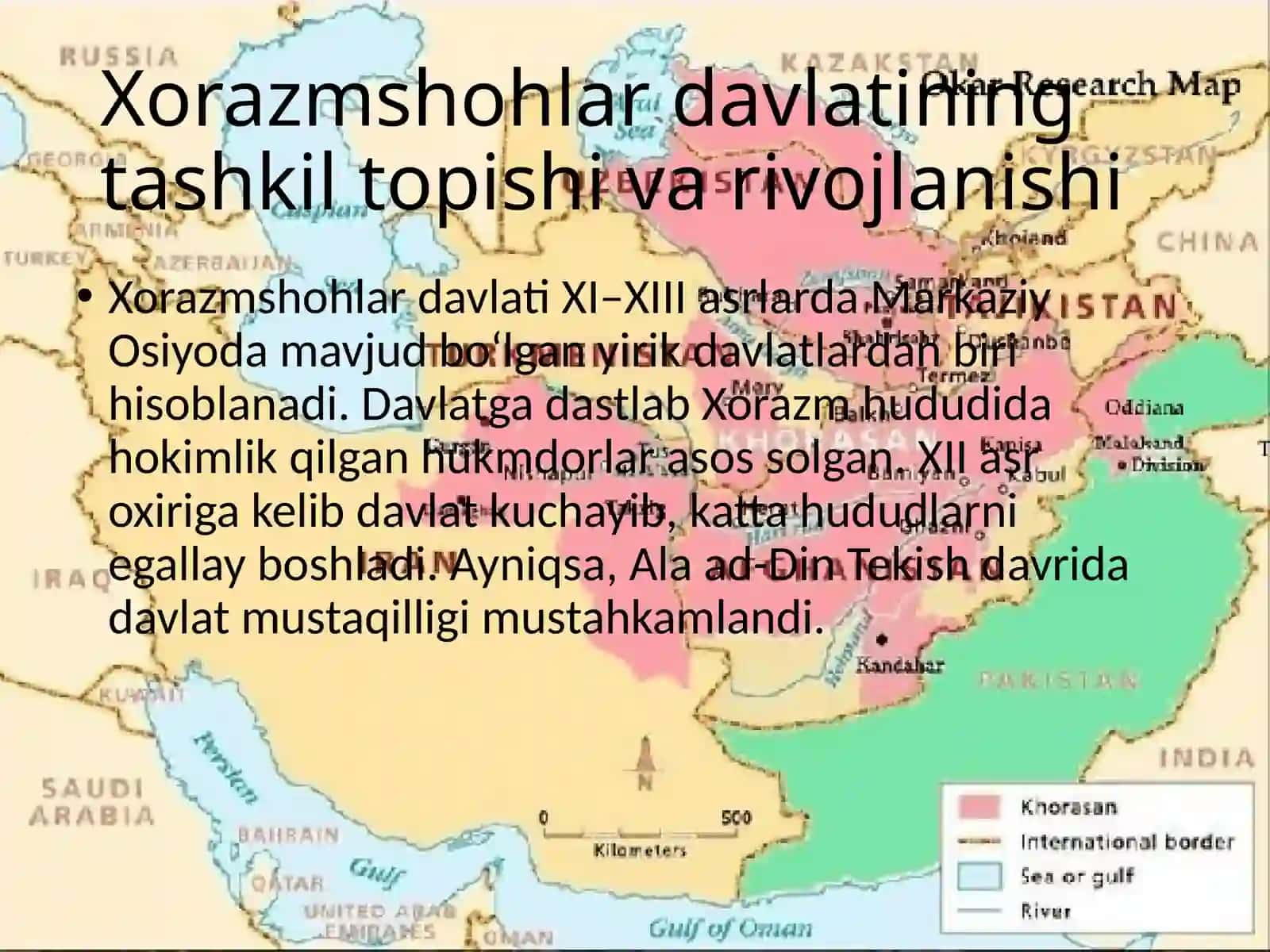 Muhammad Xorazmshoh davrida (1200-1220-y) Xorazmshohlar davlati 3