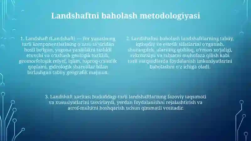 Landshaft Xaritalari Va Ulardan Foydalanish 3
