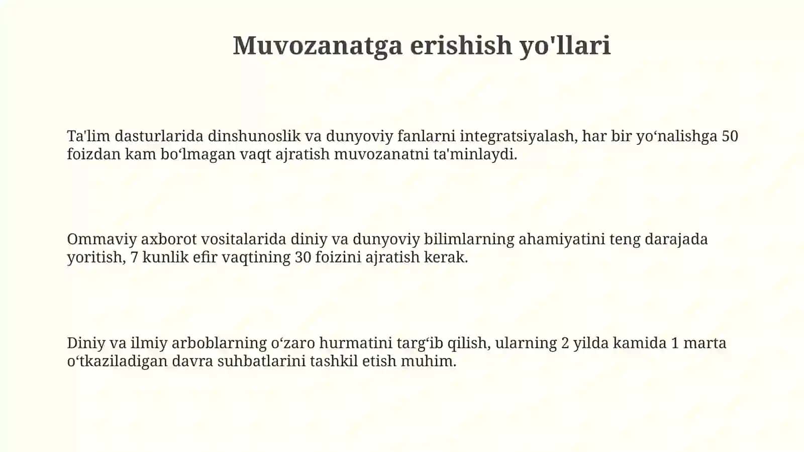 Dun’yoviy va diniy bilimlar mutanosibligini ta’minlashning ahamiyati 3