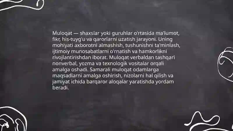 Muloqat haqida tushuncha 3